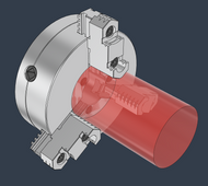 Fusion 360 - Lathe 3 Jaw Chuck - With Stock